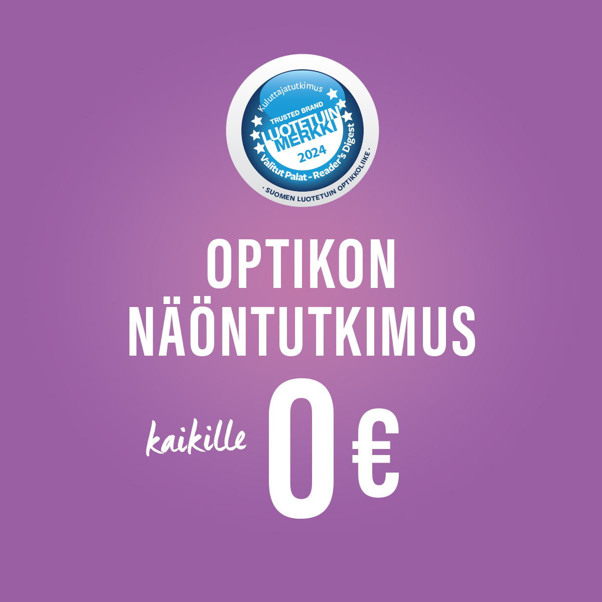 Optikon näöntutkimus kaikille 0 €