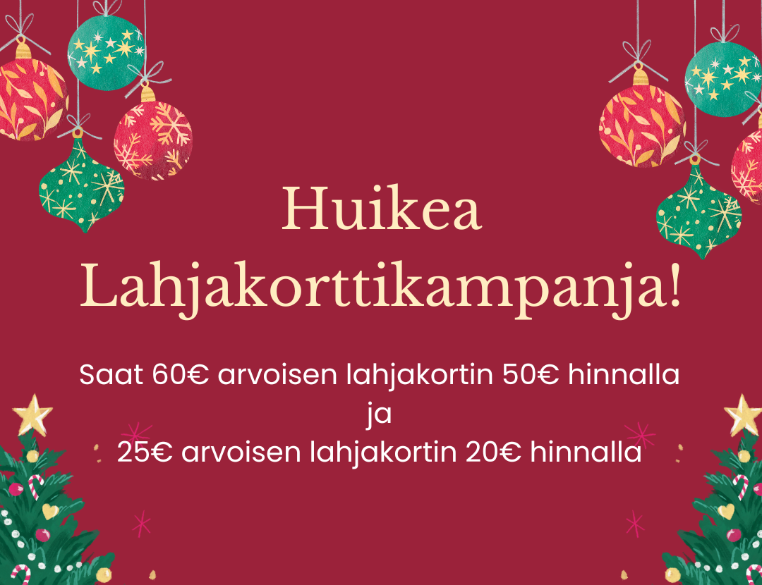 Huikea lahjakorttikampanja!