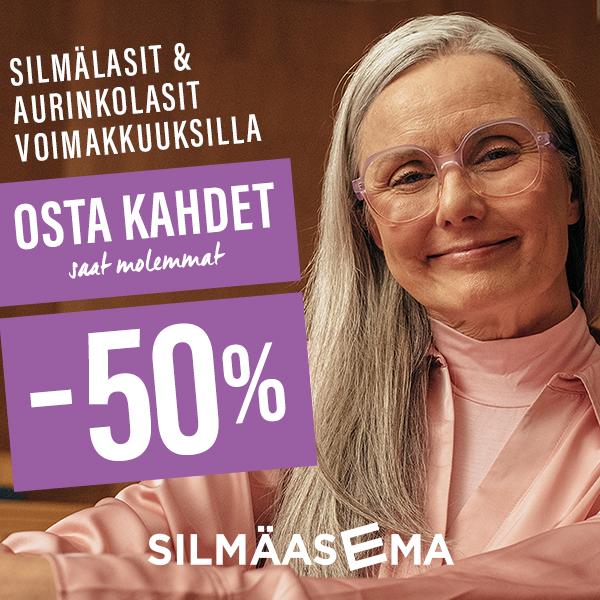 Osta kahdet lasit, saat molemmat –50%