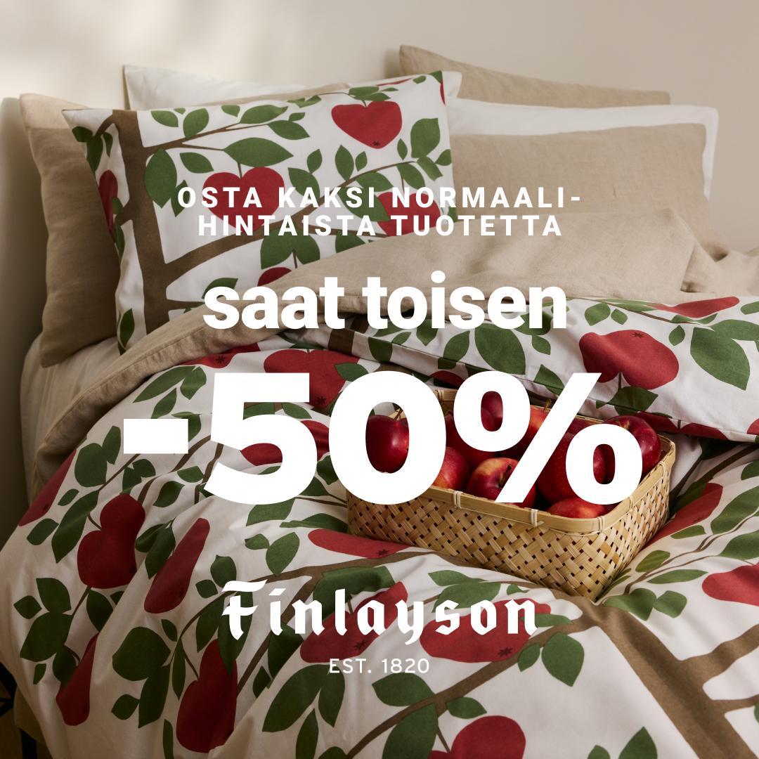 Osta kaksi, edullisempi tuote -50%