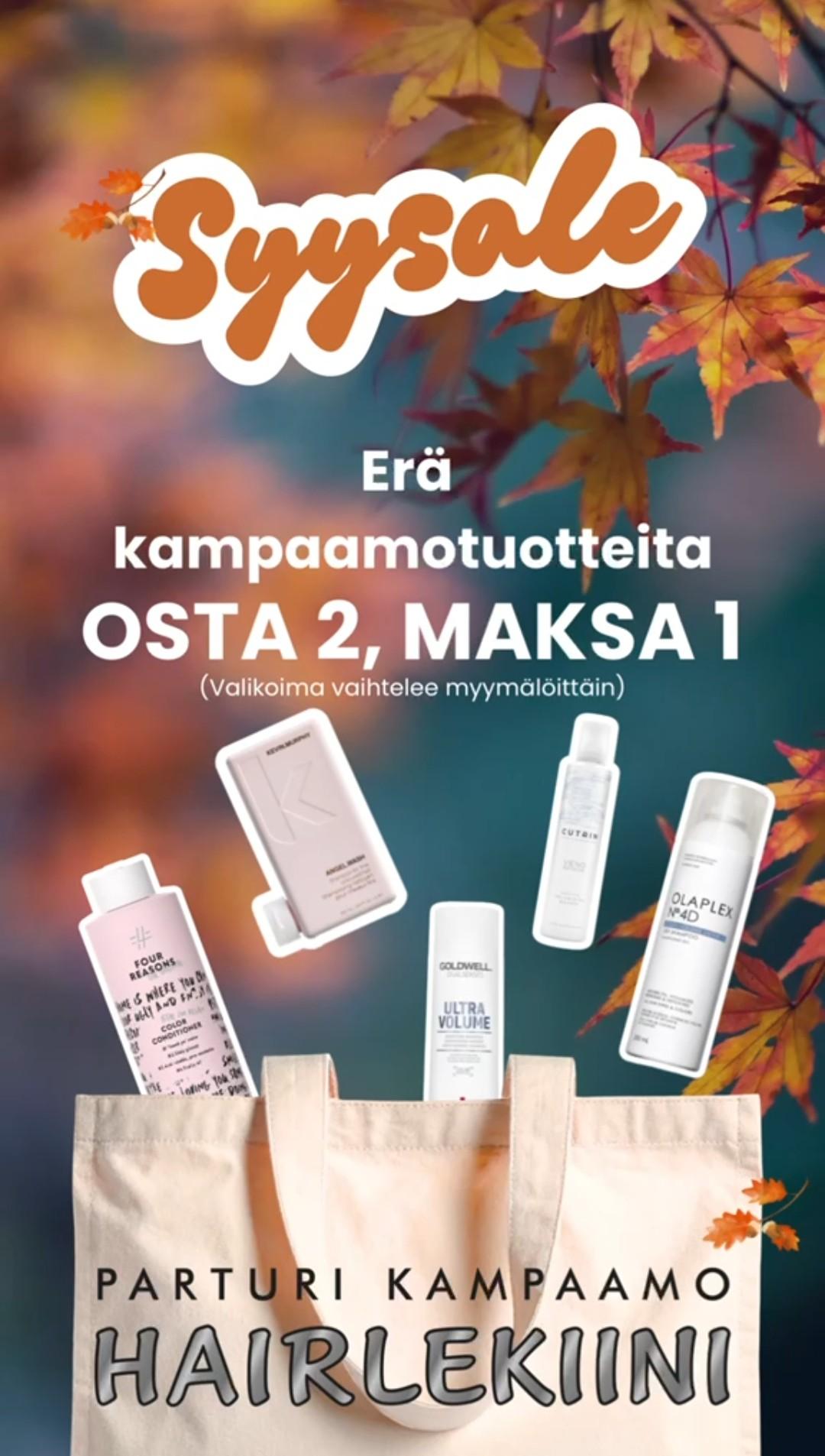 Erä kampaamotuotteita
