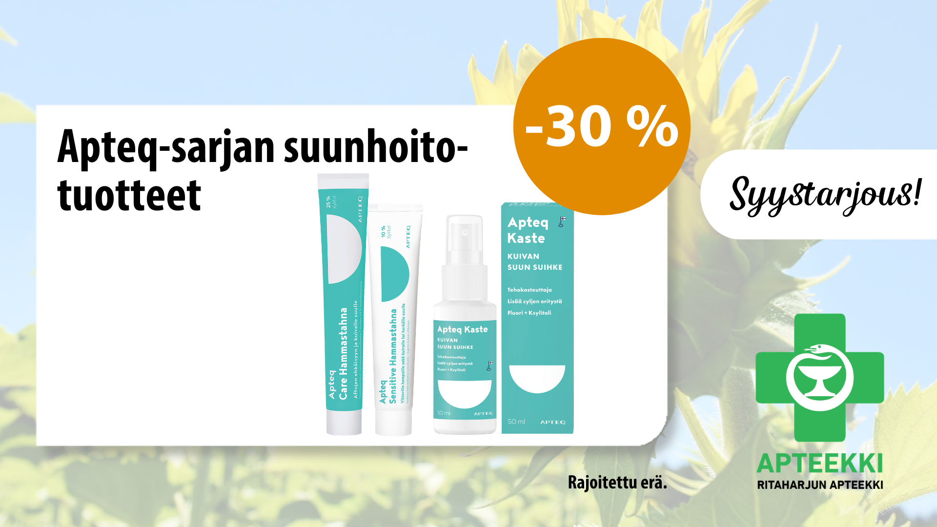 Apteq-sarjan suunhoitotuotteet