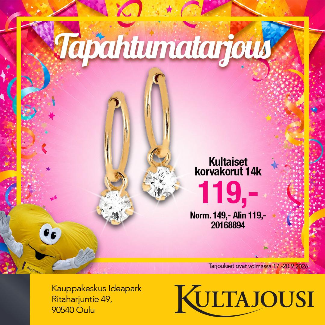 Kultaiset korvarenkaat