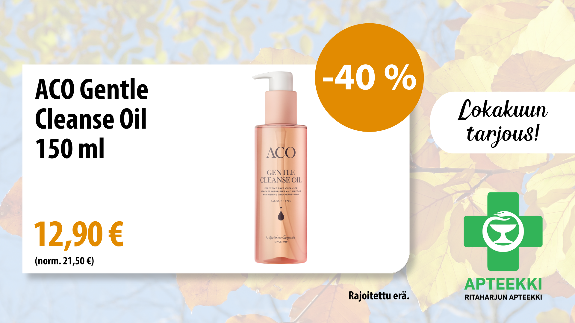 ACO Gentle Cleanse oil 150ml