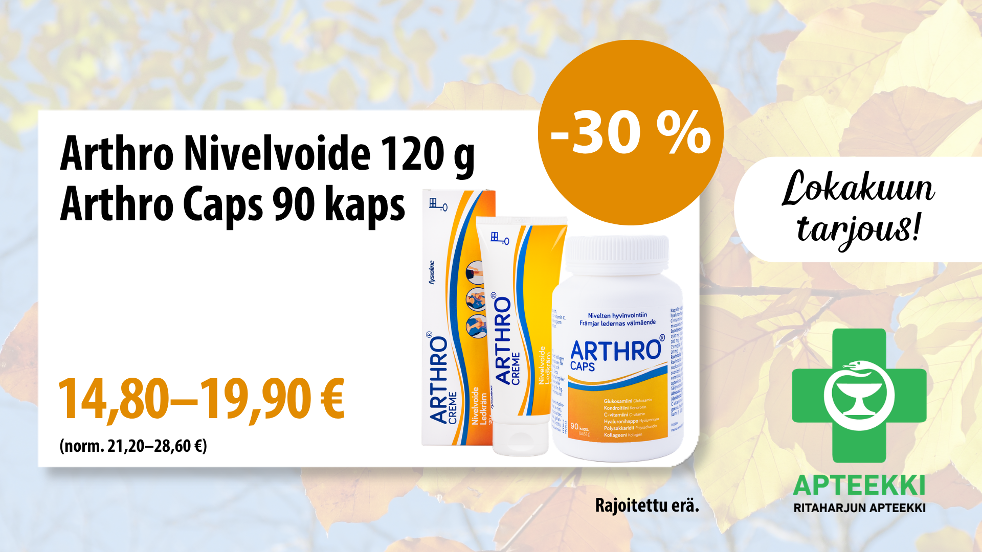 Arthro Nivelvoide ja kapselit -30 %