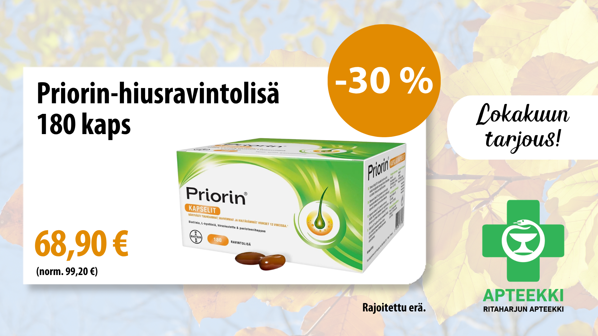 Priorin-hiusravintolisä 180 kaps