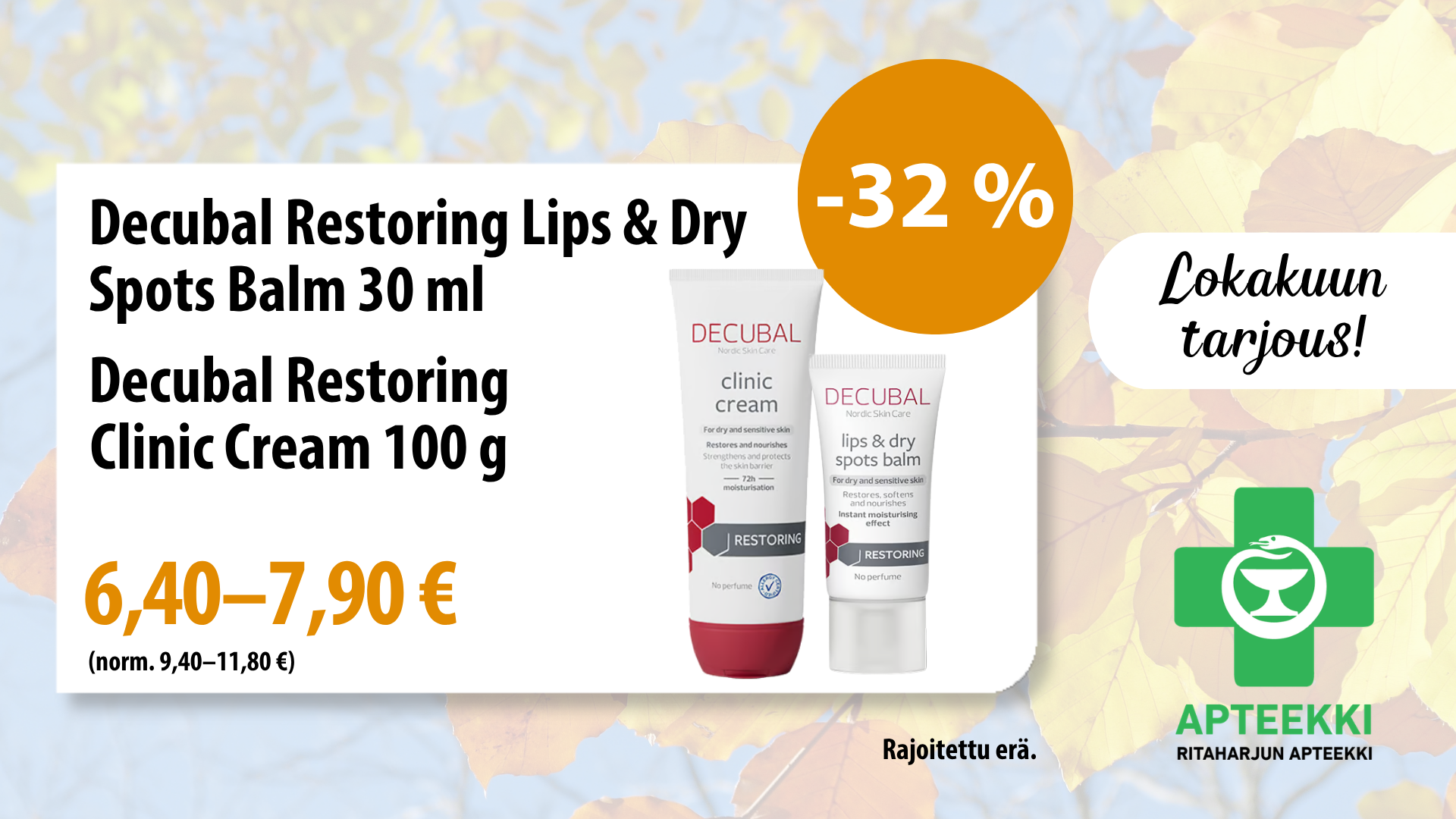 Valitut Decubal-tuotteet -32%